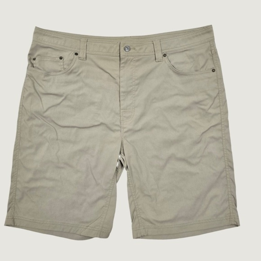 Prana Brion Shorts‎ Mens 40 Tan Stretch Zion Hiking Outdoor Gorpcore